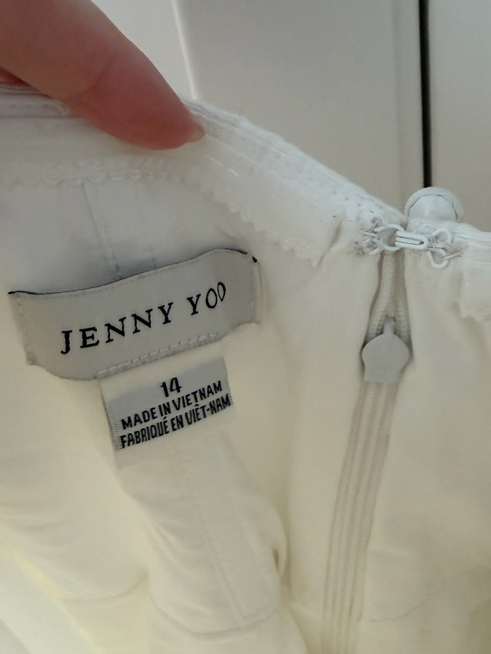 Jenny Yoo Carrie White Strapless Dress - Picture 4 of 6
